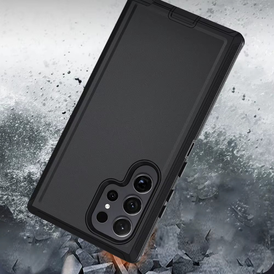 Robuste Hybrid-Schutzhülle Ott-Box für Samsung Galaxy S26 Ultra S25 S24 S23 Plus mit Gürtelclip, Schwarz - Bild 5