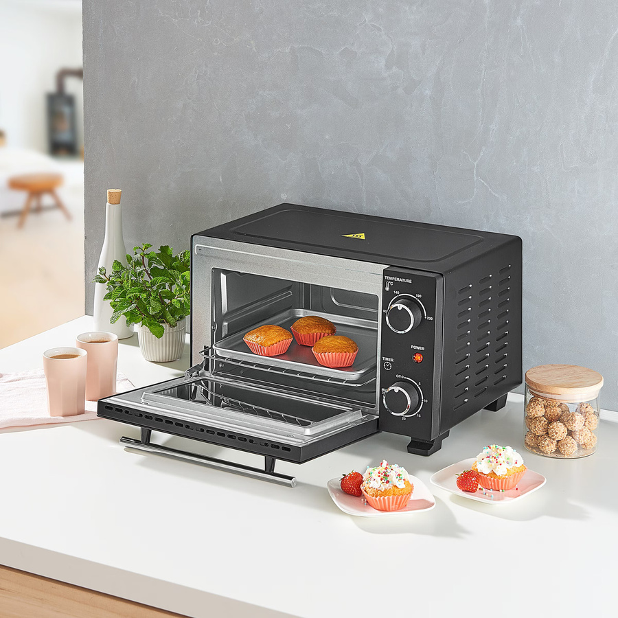 Emerio Mini-Backofen mit Grillfunktion und Timer in Schwarz - Bild 3