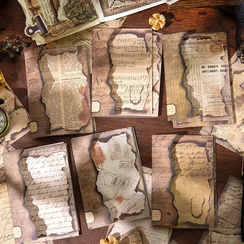 36 Stück Vintage Bastelpapier im Handtaschen-Design, dekoratives Konstruktionspapier in Braun für kreative Fotoalben und Scrapbooking - Bild 4