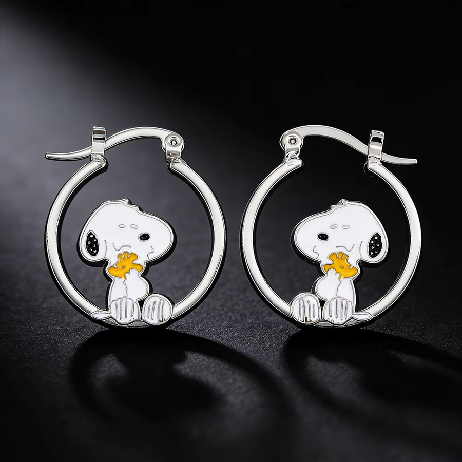Bandai Ohrstecker Snoopy, Silber, Ohne Stein - Bild 2