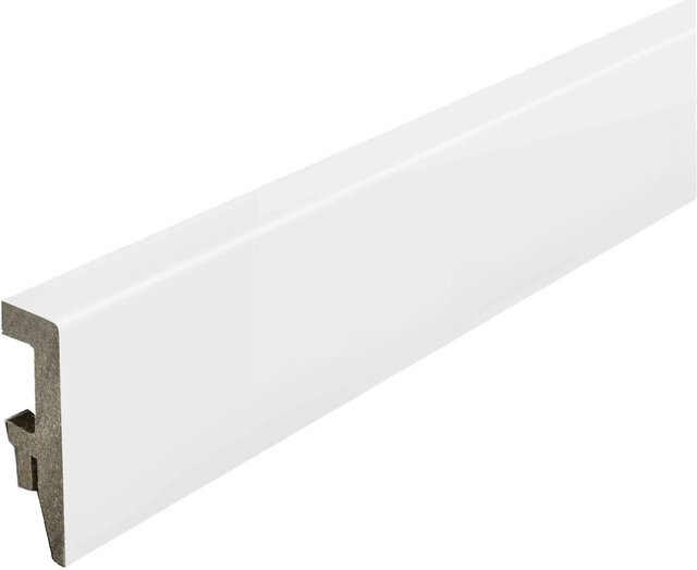 Kosche Sockelleiste Topline WPC Weiß-Grundiert H: 5,8 cm, B: 1,6 cm, L: 240 cm - Bild 1
