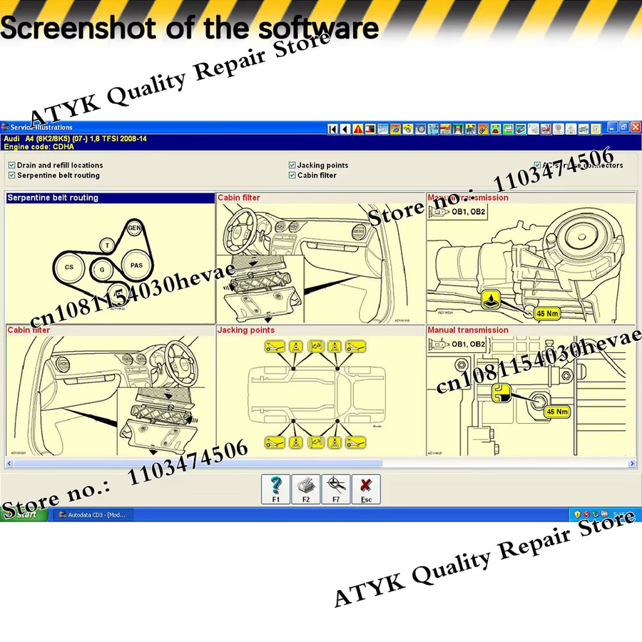 Autodata Software für Reparaturgeräte und Diagnoseschnittstellen mit OBD2-Scanner-Tuning und Verdrahtungsdiagrammen in Blau - Bild 2