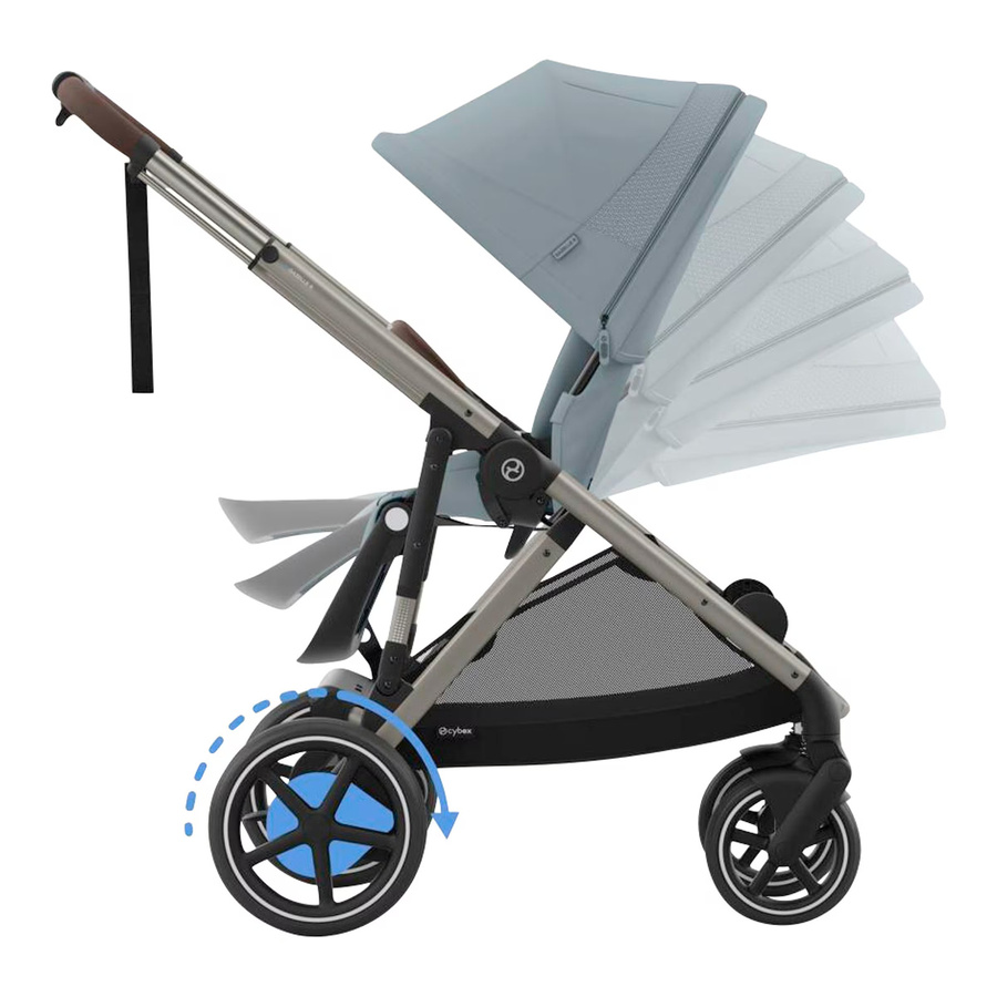 Cybex Gold eGazelle S Zwillings- und Geschwisterwagen in Blau - Bild 2