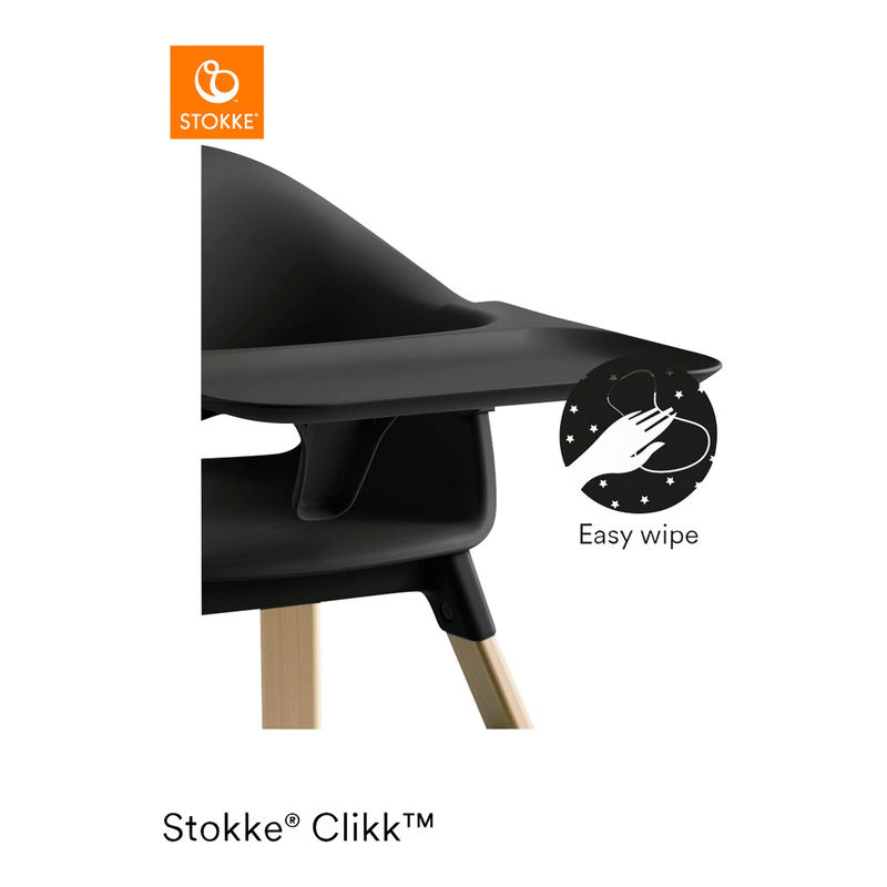 Stokke Clikk Hochstuhl mit Babyset in Schwarz und Buchenholz - Bild 2