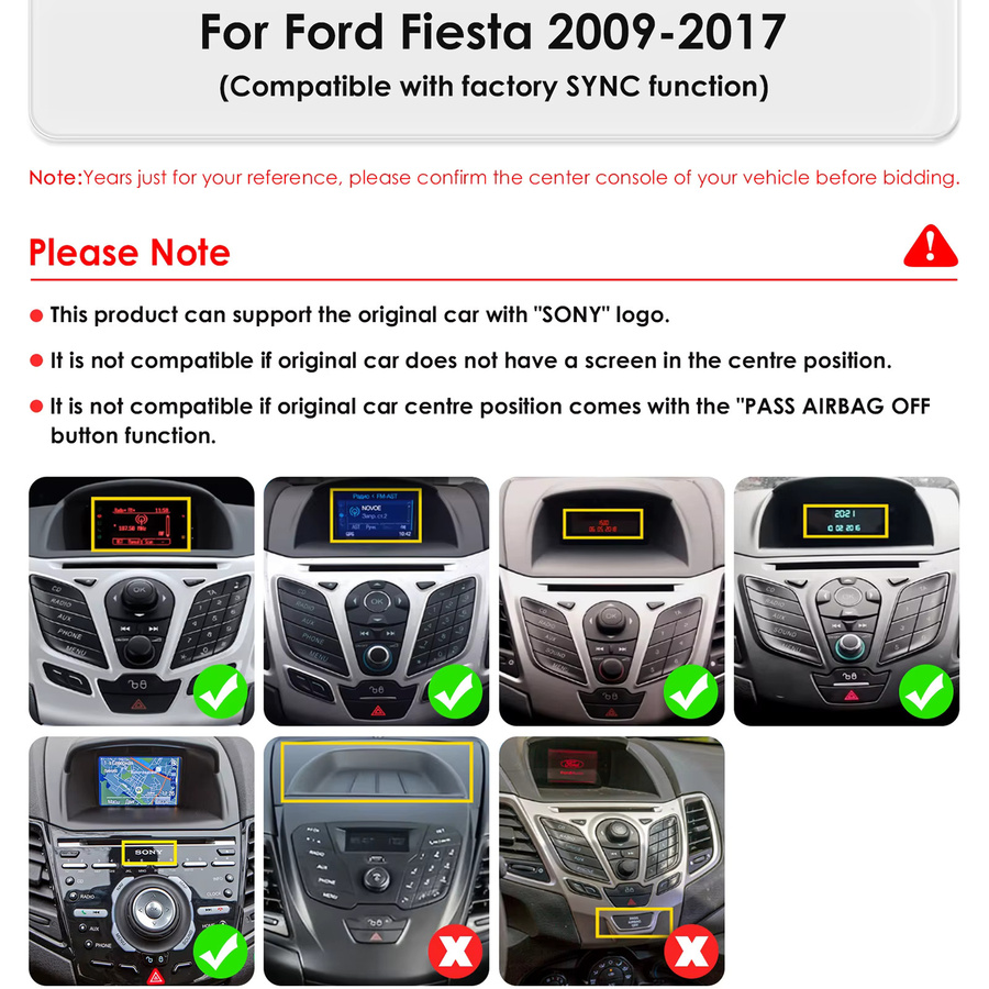Hizpo Android Autoradio mit 9,7 Zoll Display für Ford Fiesta 2009-2016, Multimedia System mit Carplay, 4G, AI und GPS in Schwarz - Bild 2