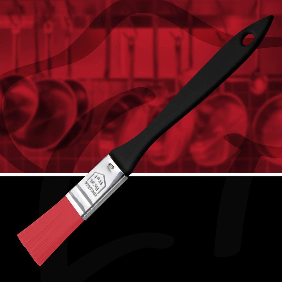 FMprofessional Profi-Backpinsel in Rot mit 25 mm Borstenbreite aus Edelstahl und Kunststoff, spülmaschinenfest - Bild 2