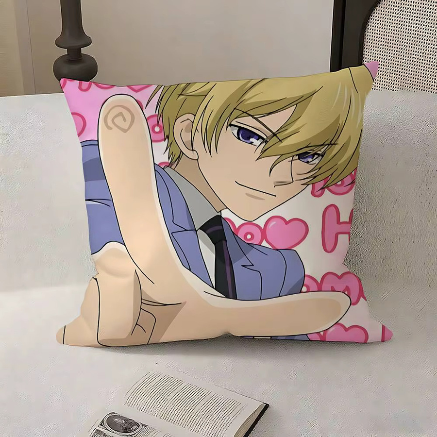 52TOYS Ouran High School Hosts Club Kissenbezug aus Plüschstoff mit doppelseitigem Druck, Mehrfarbig - Bild 4