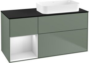 V&B Waschtischunterschrank Finion mit Wandbeleuchtung, Farbe Weiß matt lackiert, B/T: 120 x 60 cm - Bild 1
