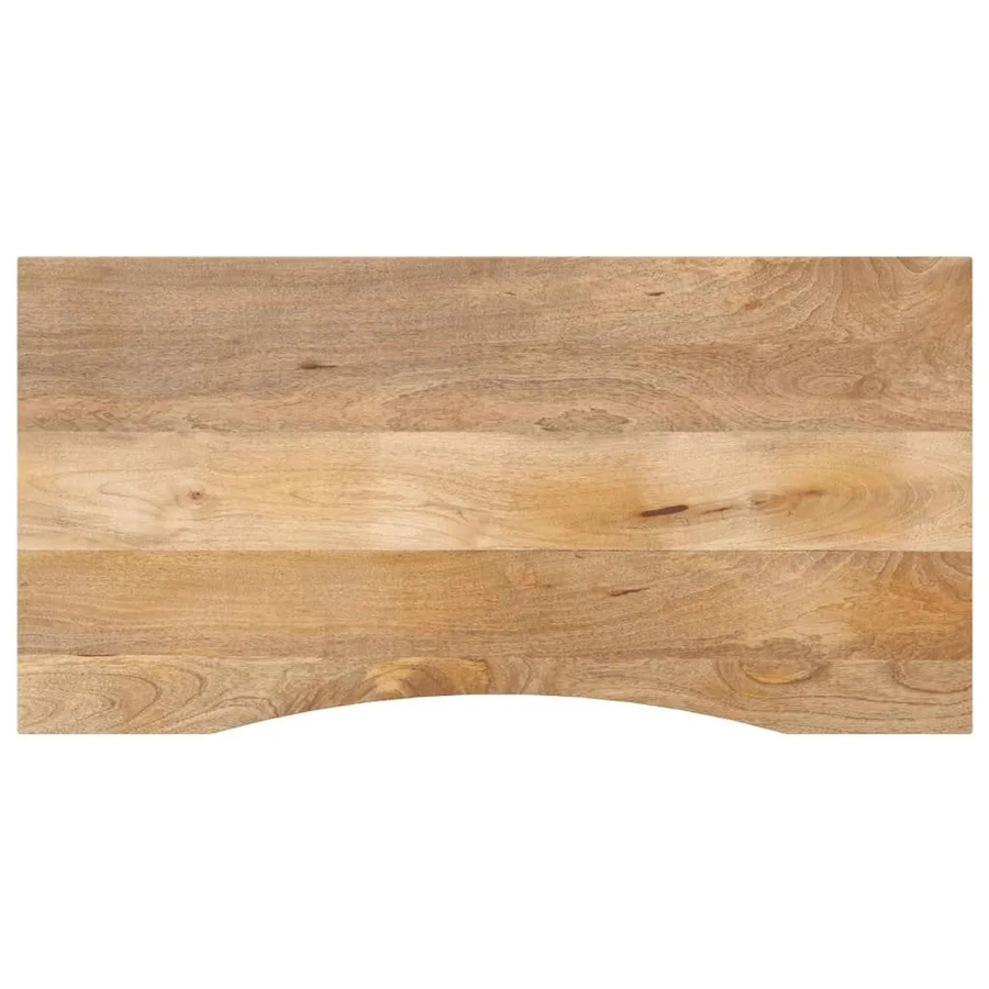 vidaXL Schreibtischplatte aus Massivholz Mango mit Aussparung, Braun, B/T/H: 120 x 60 x 2,5 cm - Bild 2