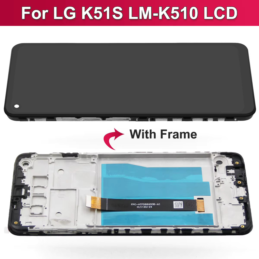 LG K51S K51 S LCD Display Touchscreen Digitizer Montage in Schwarz für Reparaturarbeiten, 6,55 Zoll - Bild 2