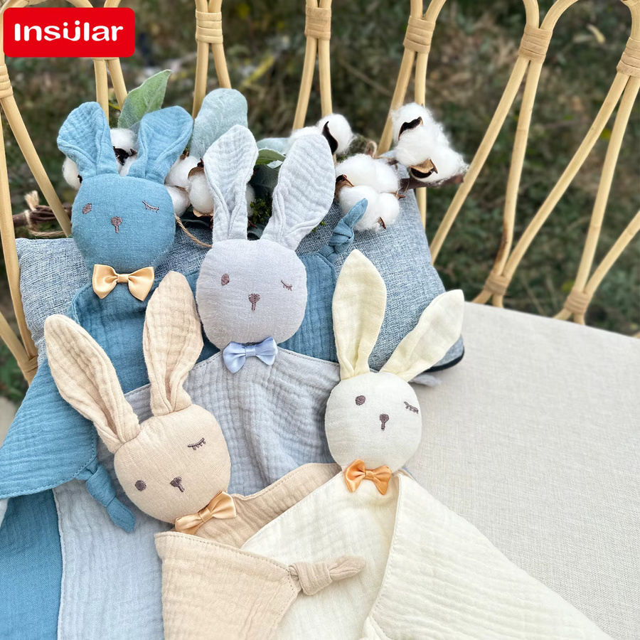 insular Kaninchen Beruhigungstuch, Baumwoll-Baby-Kuscheltier, Rosa, ab 0 Jahre - Bild 2