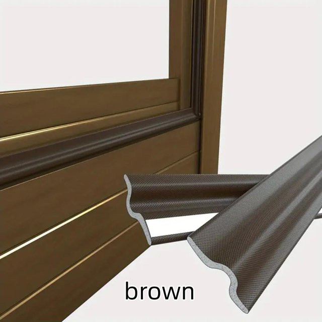 Yiran toy 1 Schalldämmender Fenster-Wetterdichtungsstreifen aus Schaumstoff in Braun, 40 m selbstklebende Baumwolldichtung für Schiebetüren und Fenster zur Wind- und Schalldämmung - Bild 1