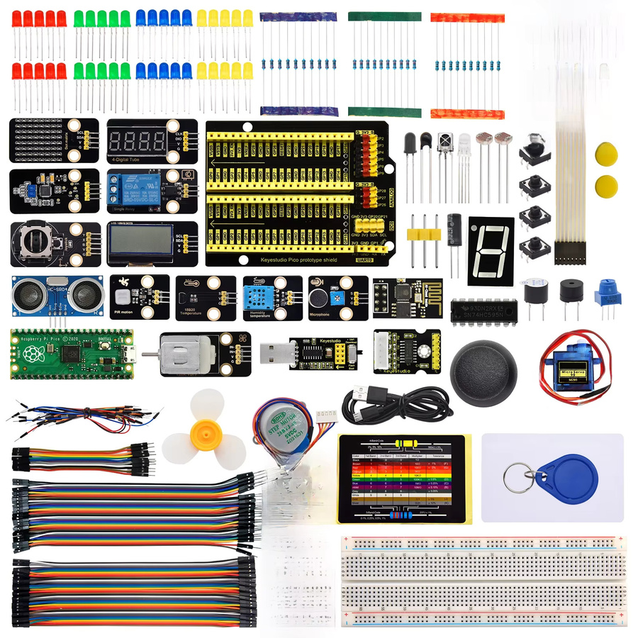 Keyestudio Raspberry Pi Pico Super Starter Kit und Learning Kit Basic Edition in Multicolor mit Unterstützung für MicroPython und Arduino C Language - Bild 4