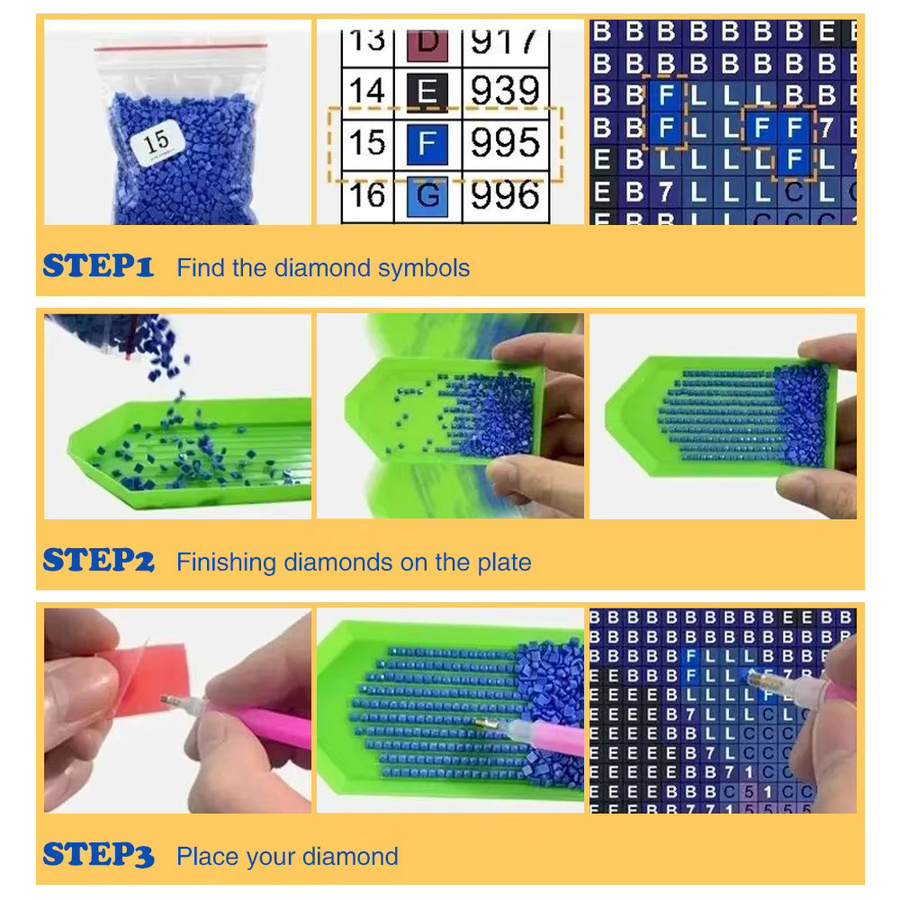 GATYZTORY DIY Diamantmalerei Set mit individuellem Foto als abstrakte Kreuzstich-Stickerei für deine Dekoration - Bild 1