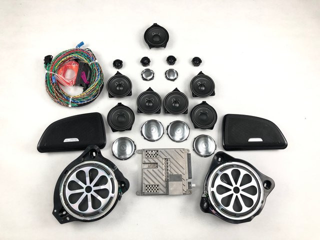 ALOONGACARR Auto-Subwoofer Set mit Hochtönern und Basshorn für Mercedes Benz C W205 GLC E W213 S W222 Serie in Schwarz - Bild 1