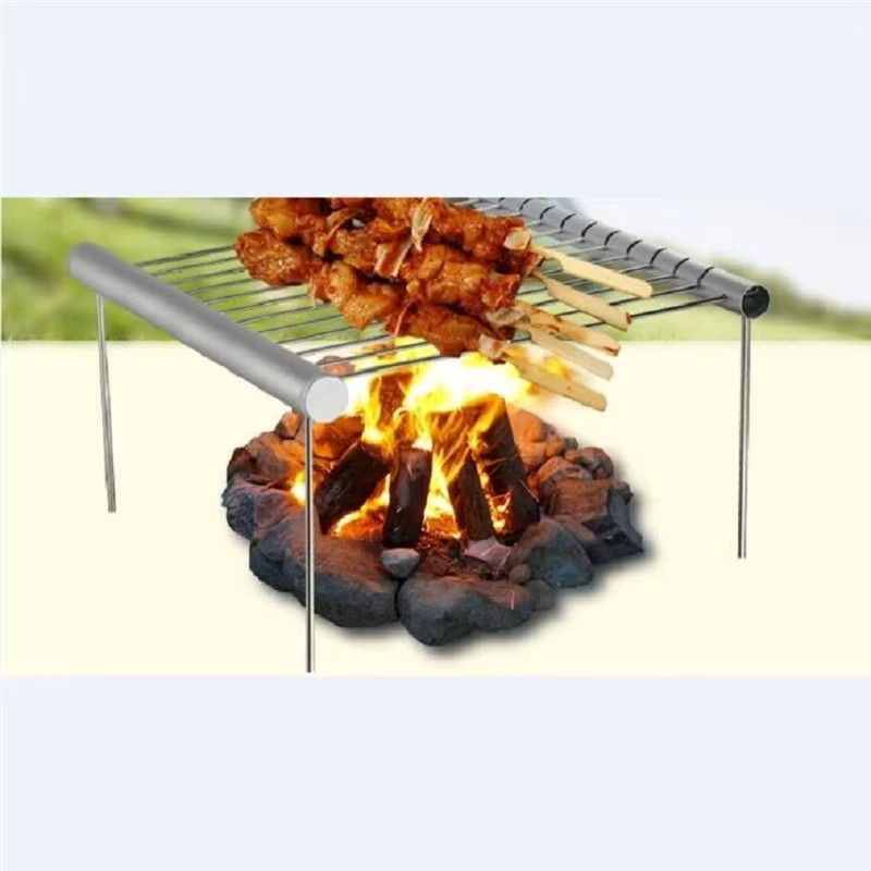 EH-LIFE Tragbarer Mini-Pocket-Grill aus Edelstahl in Silber - Bild 2
