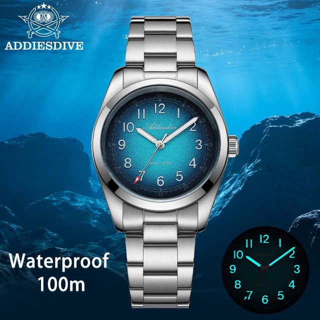 ADDIESDIVE Armbanduhr, Quarz, Edelstahl, 36 mm, Herren - Bild 1