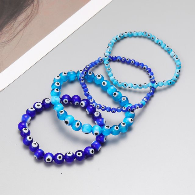 SANSWL Armband, Glas, blau, Perle, Unisex - Bild 1
