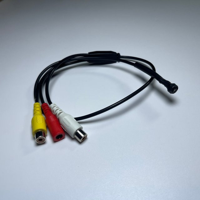 ACDML Mini-Sicherheitskamera mit 3,7mm Objektiv und 90 Grad Sichtfeld, 1000TVL Rohrinspektionskamera für Innenräume, Schwarz - Bild 1