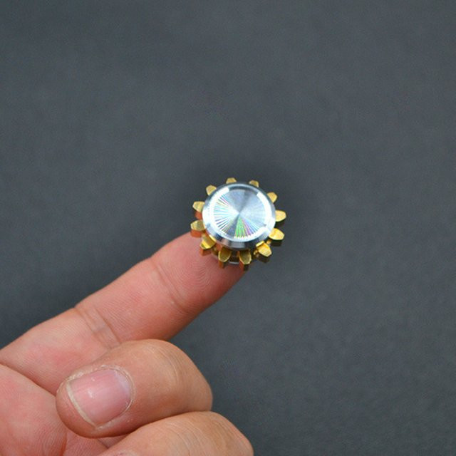 GUEN Fidget Spinner Mini Metallgetriebe Gyroskop Spielzeug, Metall - Bild 1