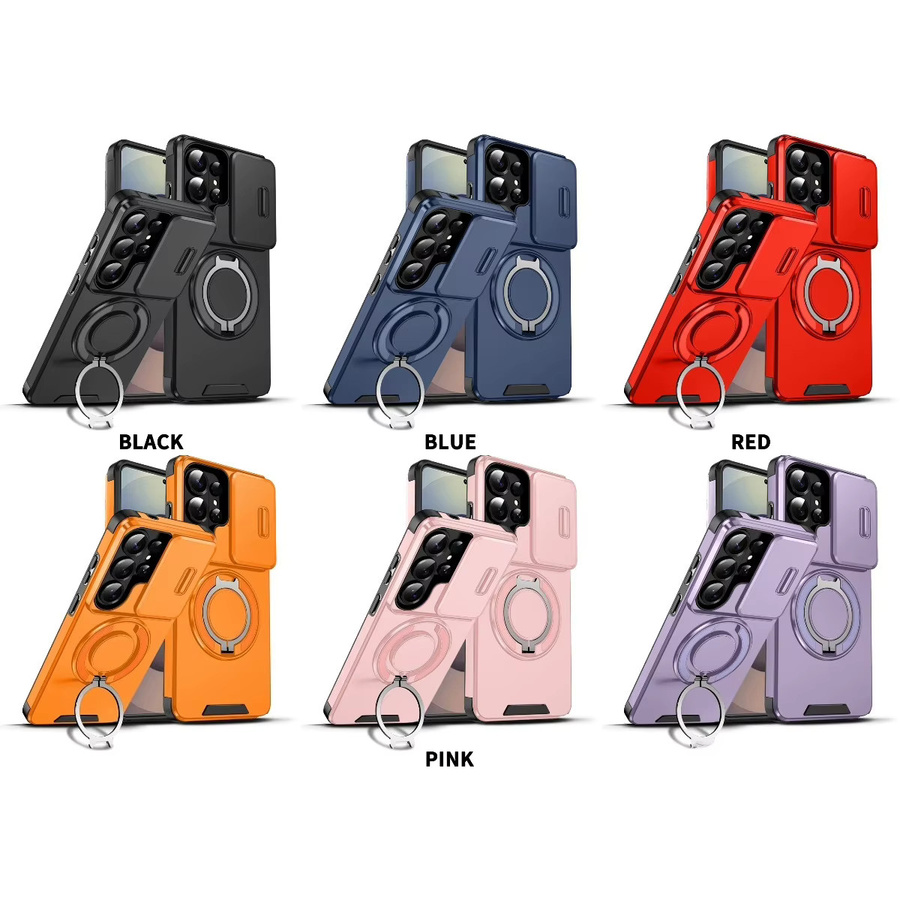 Magnetische Handyhülle von szHAIyu für Samsung Galaxy S26 S25 S24 S23 S22 S21 Ultra Plus FE mit 360 Grad drehbarer Halterung in Pink oder Blau - Bild 6