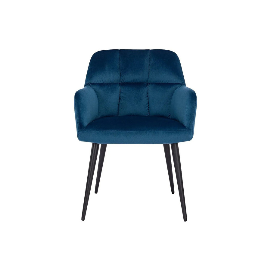 Vente-unique Stuhl Pega in Blau mit Samtbezug und Metallgestell, Breite: 58,5 cm - Bild 2