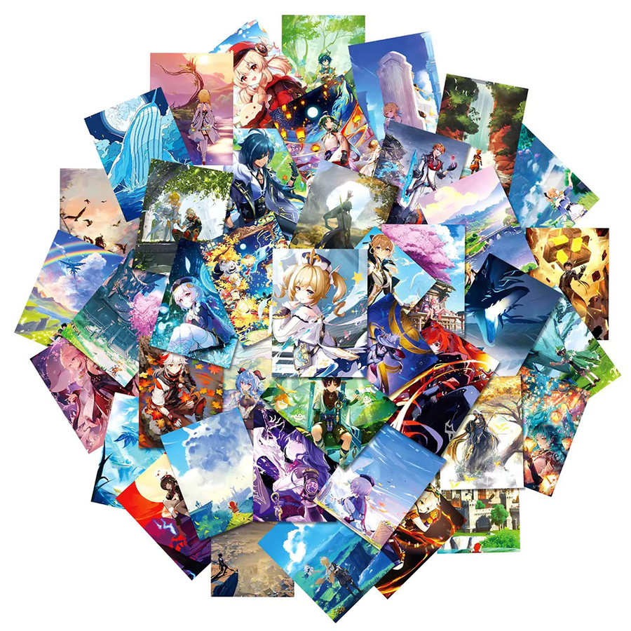 Genshin Impact Anime-Aufkleber-Set, Bunt / Mehrfarbig - Bild 2