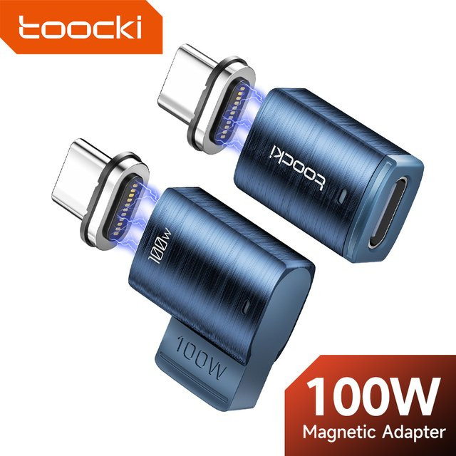 Toocki 100W Magnetischer USB-C Adapter mit LED-Anzeige als USB-C Konverter für Xiaomi, Huawei, OnePlus und LG (OTG-Unterstützung) - Bild 1