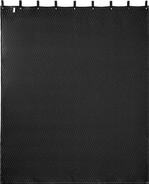2er-Pack Schalldämmende Decken von Buying Solutions, MB in Schwarz mit Baumwollfüllung und Ösen, B: 243,8 cm, H: 203,2 cm - Bild 1
