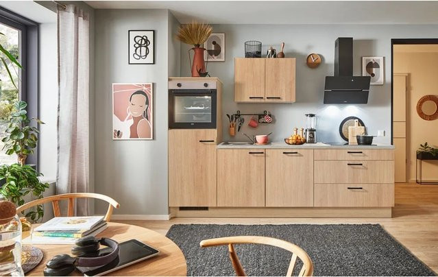pino Küchenzeile Eiche Aviva mit Geräteschrank, Breite: 270 cm, Höhe: 174 cm, Tiefe: 60 cm - Bild 1