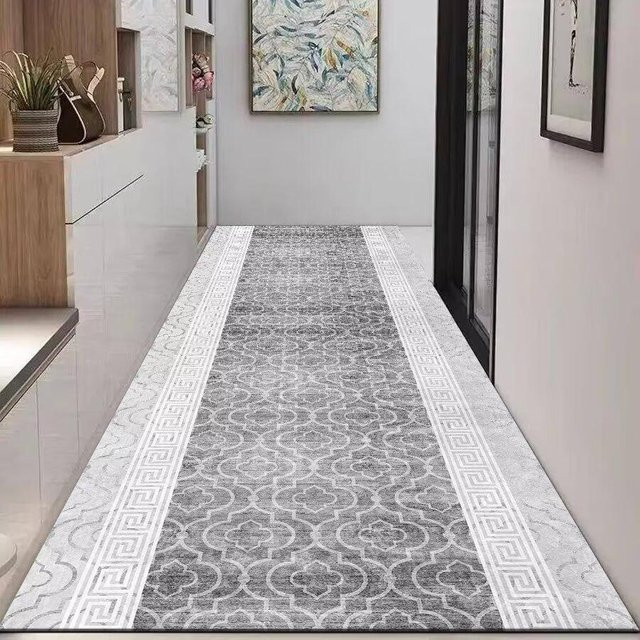 Karpetti Flur Teppich Läufer Nordisch Modern in Grau, Rutschfest und Waschbar, B/T: 80 x 200 cm - Bild 1