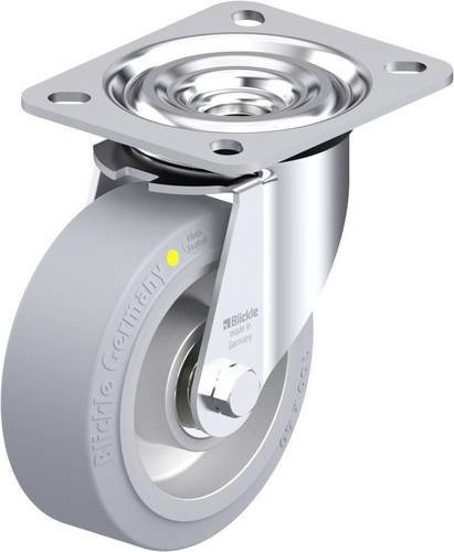Blickle L-ALEV 100K-SG-AS Stahlblech-Lenkrolle in Grau mit 100mm Rad-Durchmesser und 200kg Tragfähigkeit - Bild 1