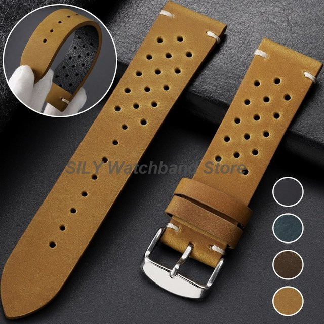 asukaband Uhrenarmband Crazy Horse Leder, Metall-Dornschließe, Unisex - Bild 1