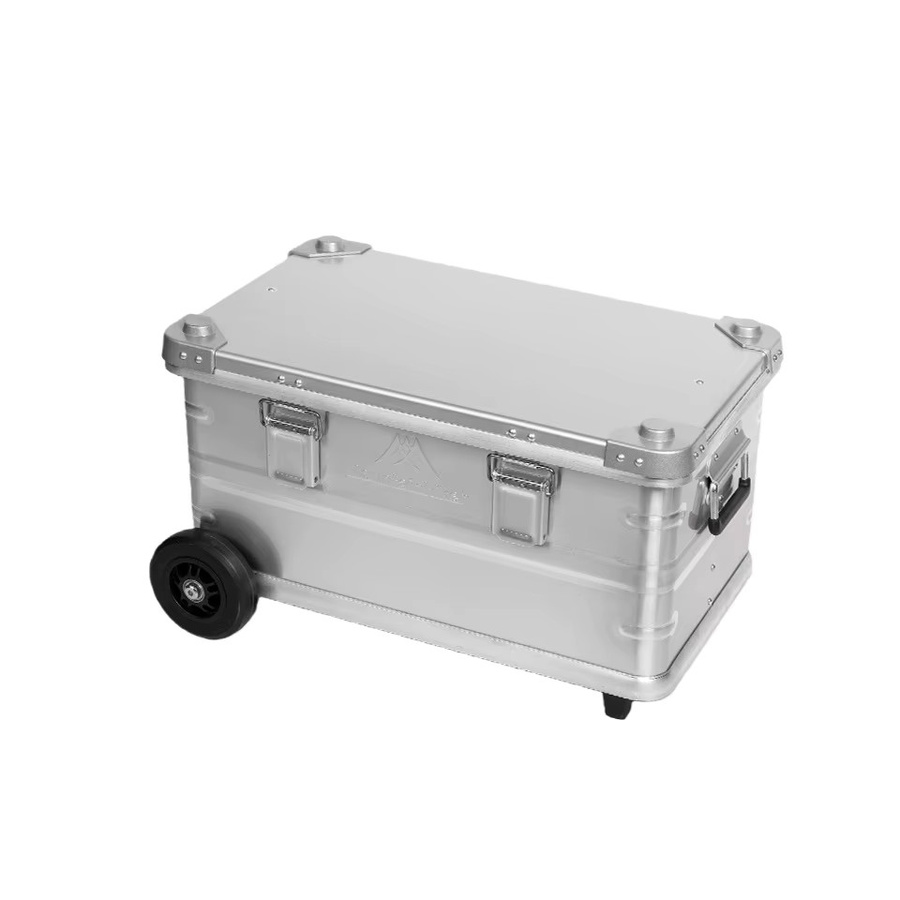 MOUNTAINHIKER Aluminium Rollbox in Silber, tragbare multifunktionale Aufbewahrungsbox für Outdoor, Camping und Auto - Bild 5