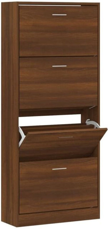 Modernes Schuhschrank Vidaxl aus Holzwerkstoff in Braun, B/T/H: 63 x 24 x 147 cm - Bild 1