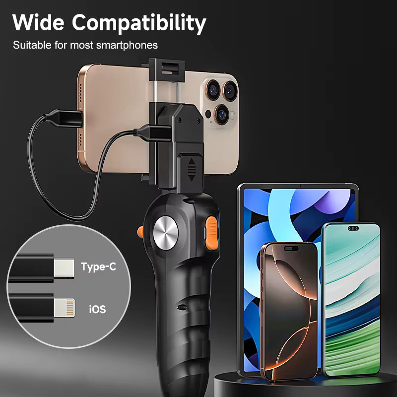 BUMBORN 2-Wege-Lenkendoskopkamera für iOS und USB-C, 1080P HD Inspektionskamera für Rohrleitungen, Schwarz - Bild 2