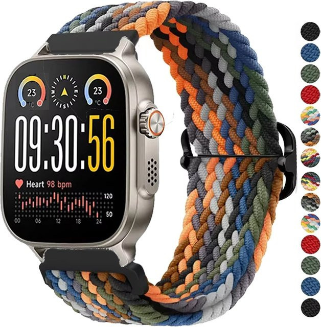 Realme Uhrenarmband Nylon, geflochten, 22 mm, multicolor, Unisex - Bild 1