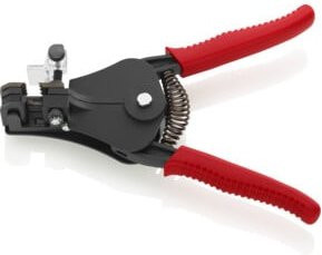 Knipex Abisolierzange mit Formmessern und Kunststoff-Griffhüllen in Schwarz und Rot, Länge: 180 mm - Bild 1