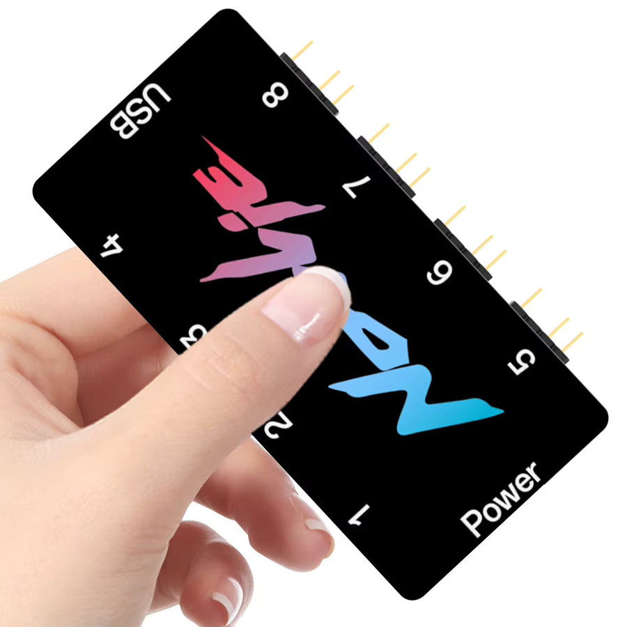 Nollie SignalRGB OpenRGB Universal 5V 3PIN ARGB Controller, 8-Wege Adressierbarer ARGB Splitter HUB für PC-Gehäuselüfter und Lichtstreifen, Schwarz - Bild 3