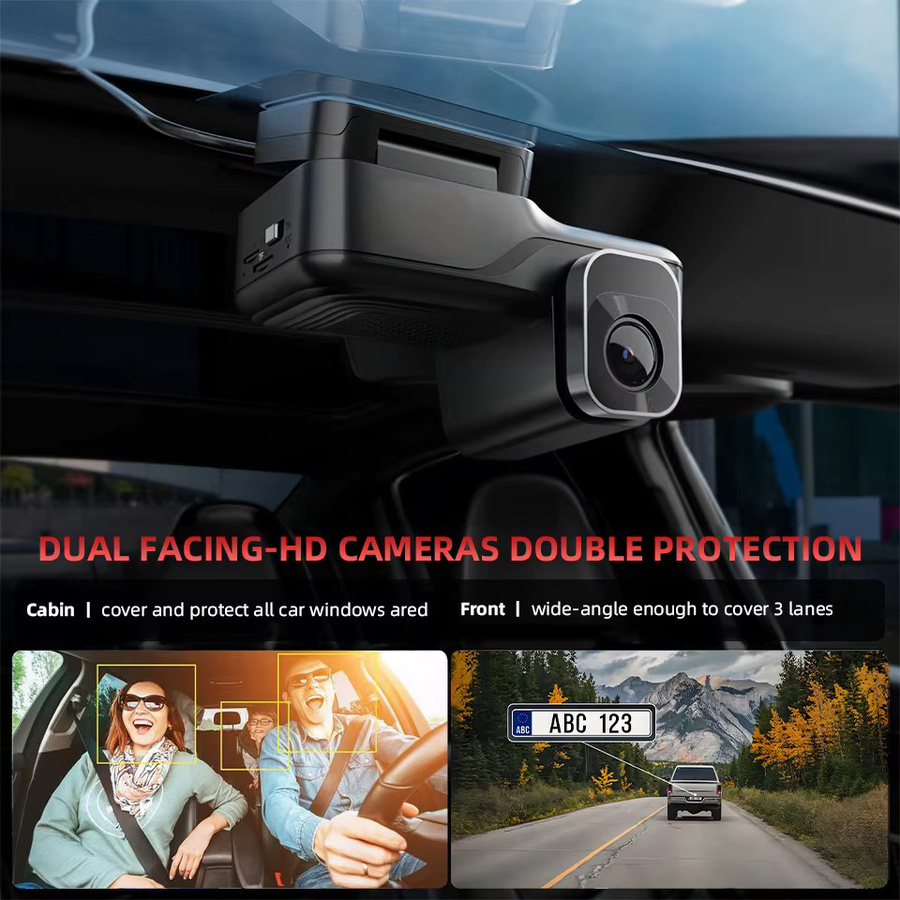 E-ACE 4G LTE DashCam mit GPS Tracking und Live-View für Vorne und Innen in Schwarz - Bild 3