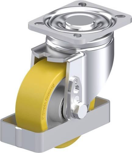 Blickle Stahlblech-Lenkrolle LH-ALTH 100K-1-FS in Silber mit 100mm Rad-Durchmesser und 350kg Tragfähigkeit - Bild 1