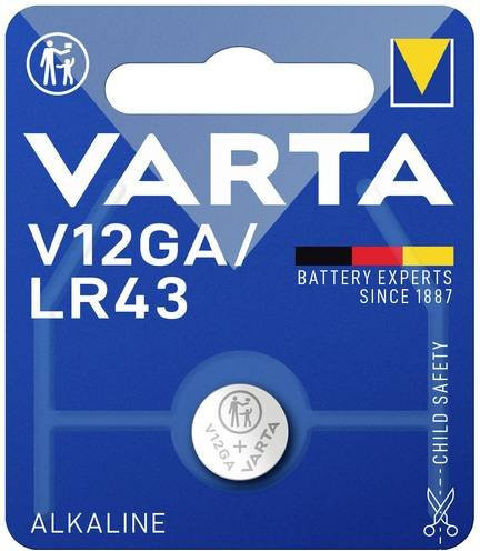 Varta Knopfzelle LR 43 Alkali-Mangan 1,5V 120 mAh V12GA - Bild 1