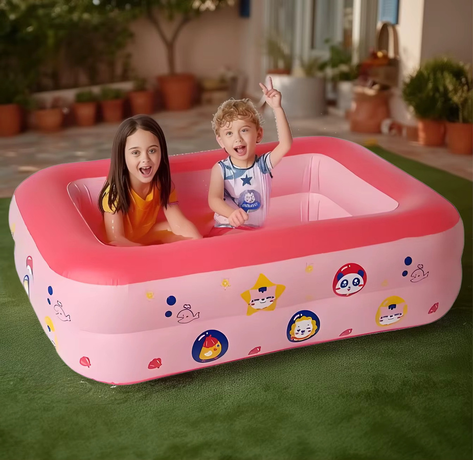 Aufblasbares Bällebad für Kinder und Kleinkinder von MAKE WAVES aus PVC, rechteckig, Rosa/Pink und Blau, B/T/H: 120 x 85,08 x 35,05 cm - Bild 2