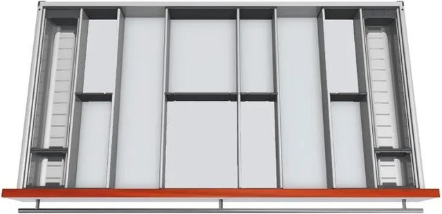 Blum Besteckeinsatz Orga-Line Facheinteilungs-Set für Korpusbreite 1.000-1.099 mm, Nennlänge 450 mm, Grau - Bild 1
