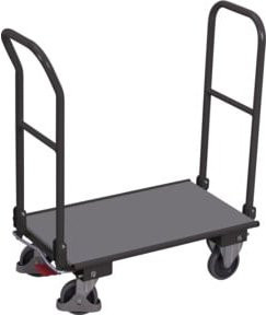 Cordes Klappbügelwagen mit 2 Bügeln in Anthrazitgrau aus Stahl, B/T/H: 72,0 x 45,0 x 1,0 cm - Bild 1
