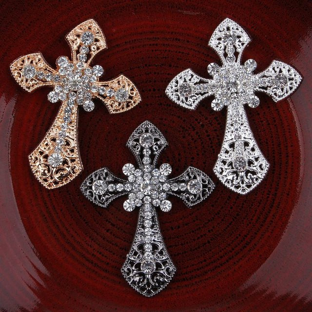 2 Stück Vintage Metall Knöpfe mit Kristall Perlen und Blumenmuster als Flatback Strass Knöpfe für Bastelarbeiten - Bild 1
