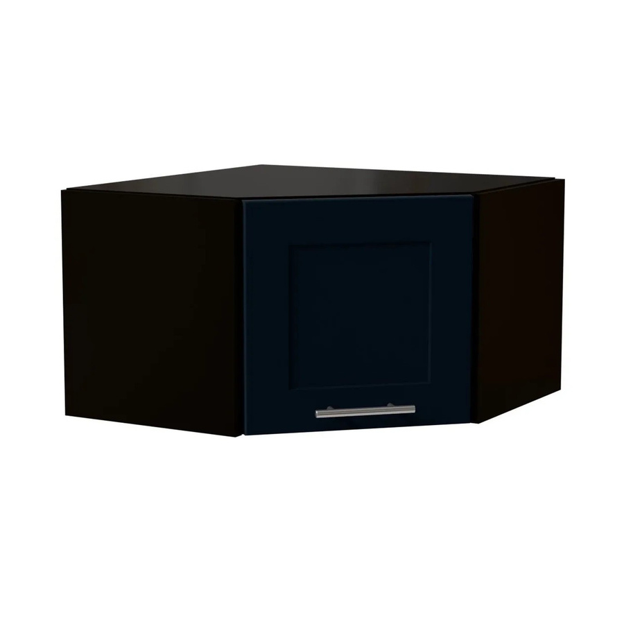 Feldmann-Wohnen Eckhängeschrank Oslo W10/60/36 in Schwarz und Indigo Matt mit Soft-Close-Türen, B/T/H: 60 x 60 x 36 cm - Bild 2