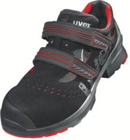 Uvex Sandalen S1P in Schwarz Rot, Größe 39 - Bild 1