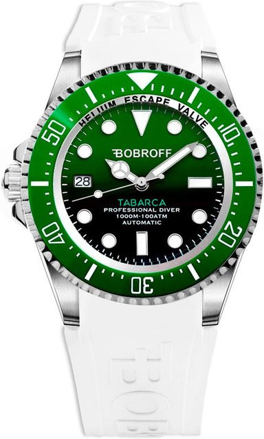 BOBROFF Armbanduhr Automatik, Edelstahl, Grün, Herren, 44 mm - Bild 1