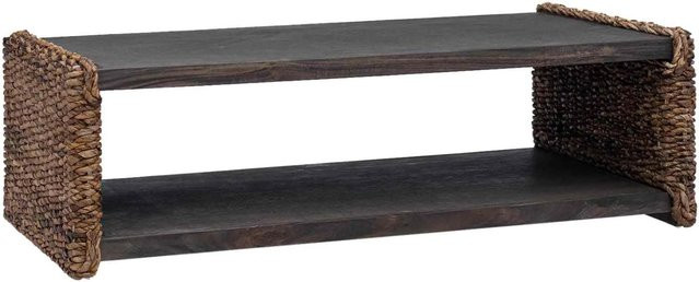 vidaXL Couchtisch aus massivem Mahagoni Holz in Natur Braun, rechteckig, B/T/H: 110 x 55 x 35 cm - Bild 1